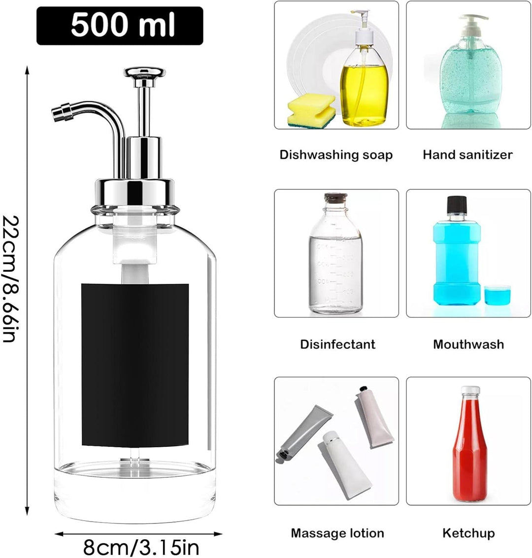GIMOCOOL Kaffee Sirup Spender für Coffee Bar, Kaffee Pump Dispenser mit Etiketten, 2 Stück Ahorn/Kaf