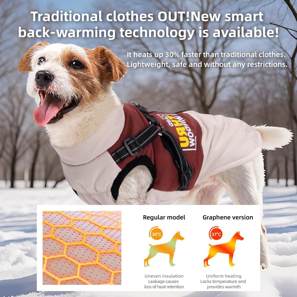 Hundemantel Winter Hundejacke Haustier Skifahren Kostüm Wasserdicht & Winddicht,Ärmellose Baumwolle