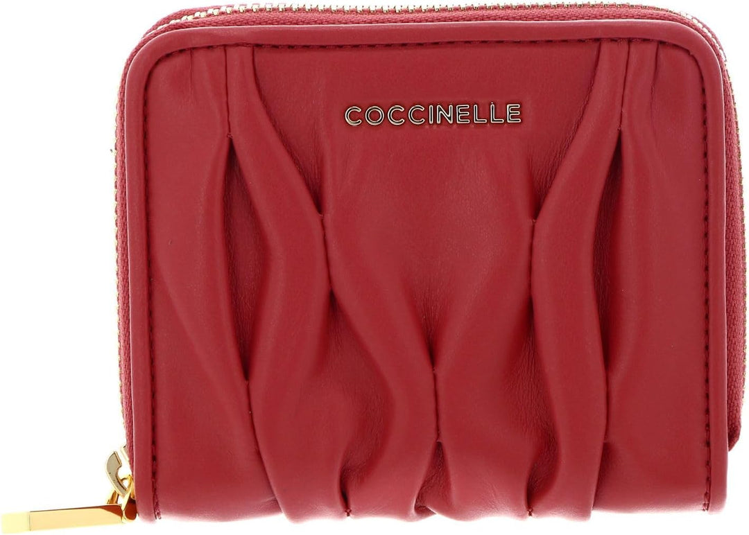 Coccinelle Leder Geldbörse Metallic Goodie Wallet Smooth Calf Leather Soft Cranberry rot, Cranberry