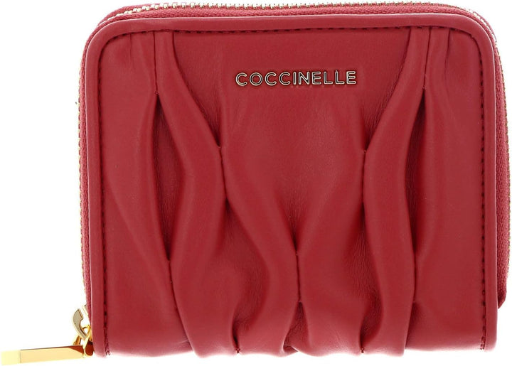 Coccinelle Leder Geldbörse Metallic Goodie Wallet Smooth Calf Leather Soft Cranberry rot, Cranberry