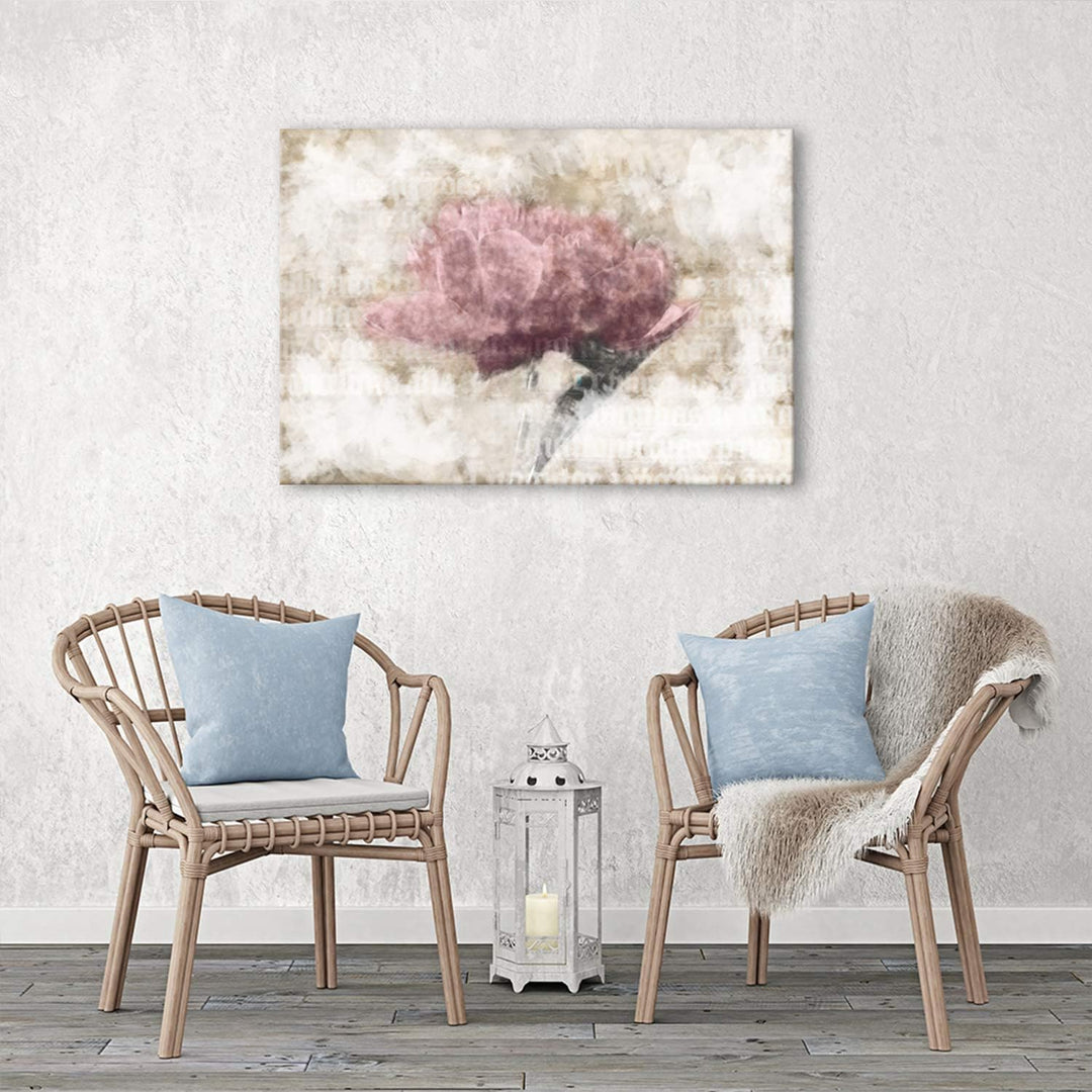 Feeby Wandbilder Blumen Rosen Vintage XXL 90x60 cm 1Teilig Bilder Bild auf Leinwand Leinwandbilder M