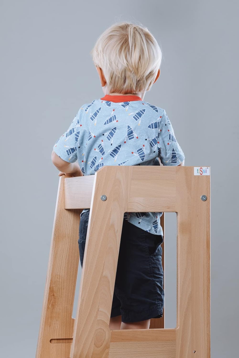 tiSsi Lernturm Felix, Entdeckerturm Montessori mitwachsend Buche natur