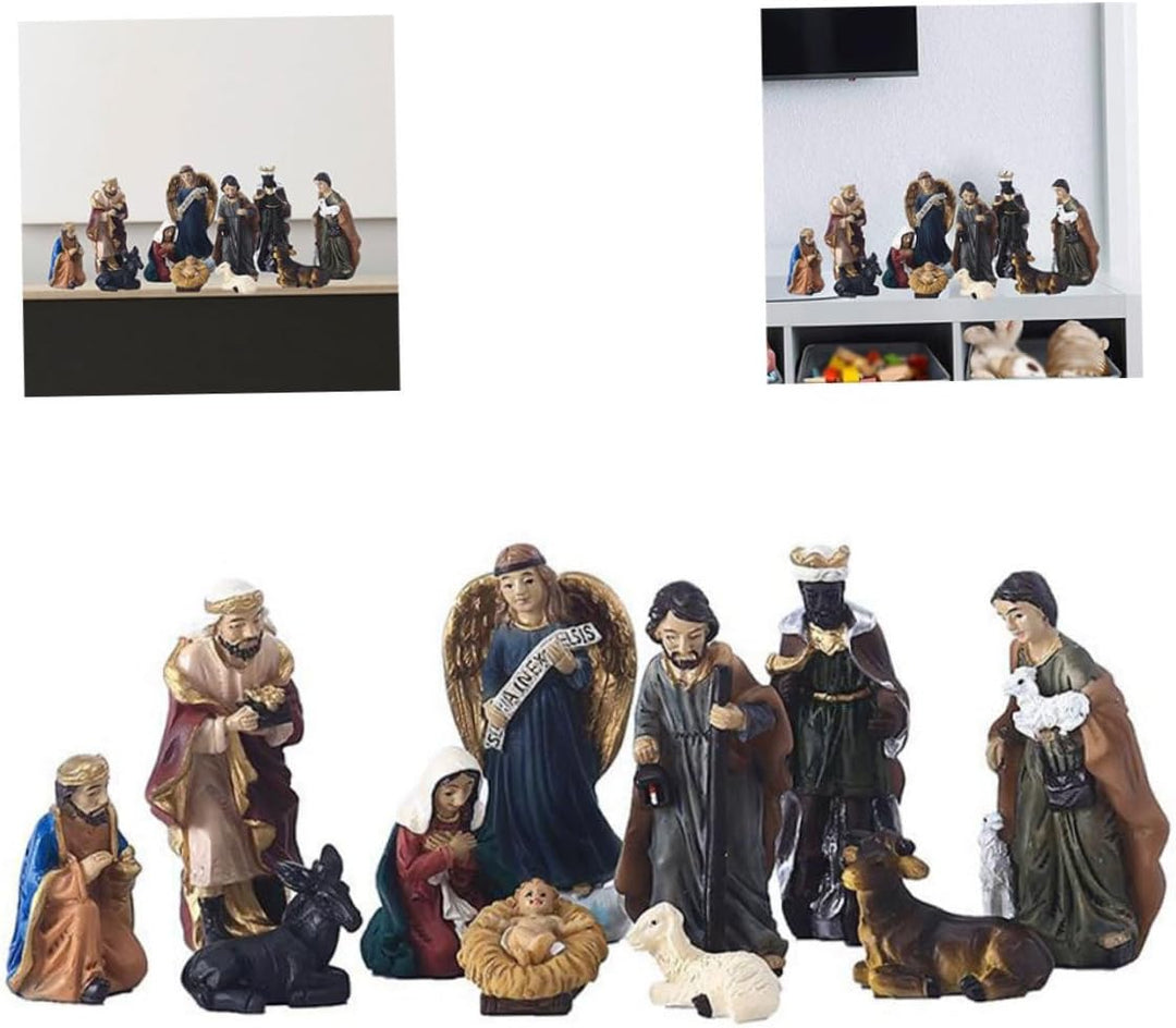 Krippen Miniaturfiguren Weihnachten Inspirierende Mini Harzornamente 12 Weihnachtsornamente