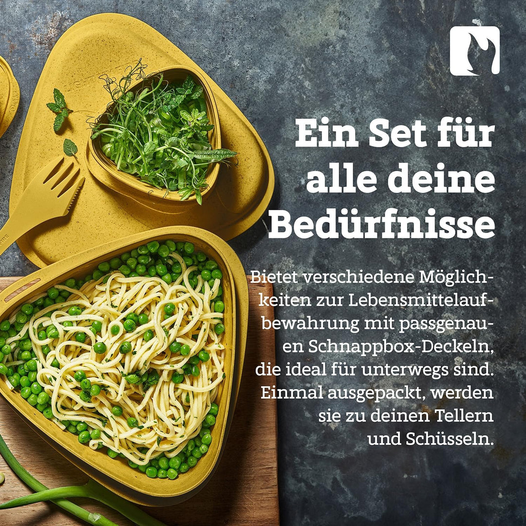 Light My Fire Camping Geschirr Set - 6 Teilig Salat to Go Box - Brotdose Erwachsene mit Camping Best