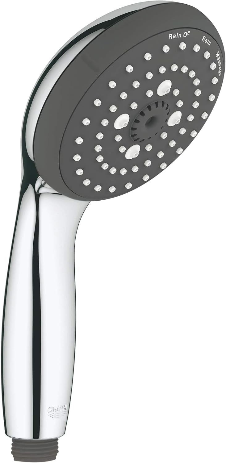 GROHE Vitalio Start 100 - Handbrause (wassersparend, 3 Strahlarten, universale Befestigung, robust),