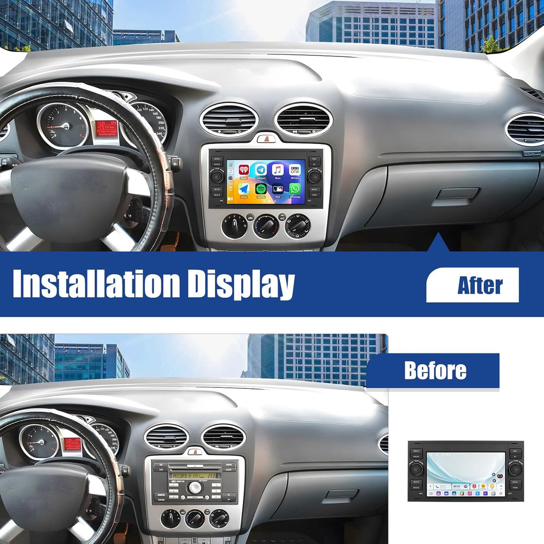 SIXWIN 2GB+64GB Android 13 Autoradio für Ford Fiesta C/S-MAX Transit Galaxy Connect Mondeo mit Carpl