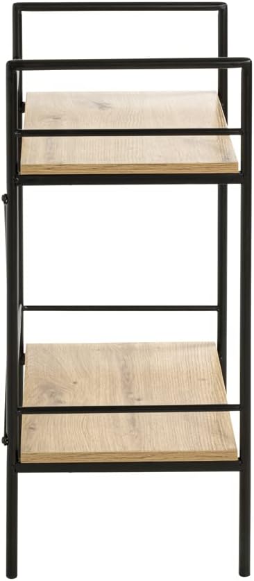 HAKU Möbel Beistelltisch, MDF, schwarz-eiche, B 34 x T 27 x H 62 cm, Schwarz-eiche