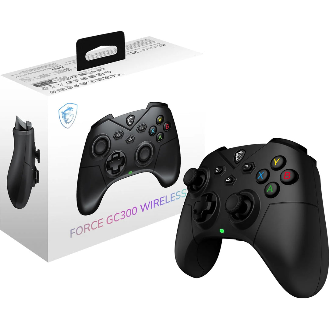 MSI FORCE GC300 WIRELESS PC Gamepad Controller - 2,4 GHz, Bluetooth, USB Typ-C auf A - kabelgebunden