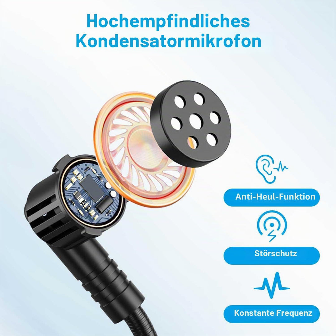 UHF Wireless Mikrofon Headset, 2.4G Kabelloses Mikrofon Funkmikrofon Head Mounted mit 165Fuss, Wiede
