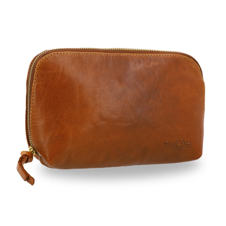 Gusti Waschtasche Leder - Eli Damen und Herren Kulturtasche Kulturbeutel Kosmetiktasche Ledertasche