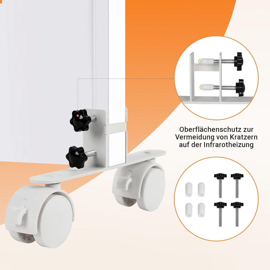 Eulenke 4x Standfüsse für Infrarotheizungen, Infrarotheizung Standgerät Universell für Heizplatte, R