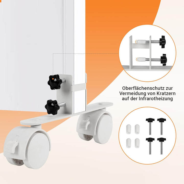 Eulenke 4x Standfüsse für Infrarotheizungen, Infrarotheizung Standgerät Universell für Heizplatte, R