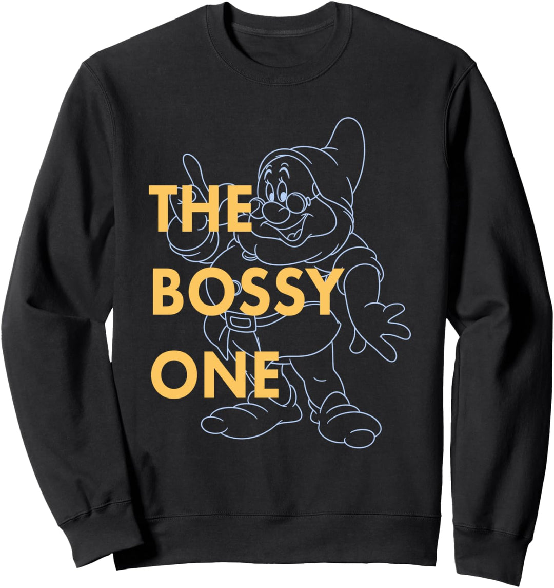Disney Snow White Dwarf Bossy The Bossy One Outlined C1 Sweatshirt