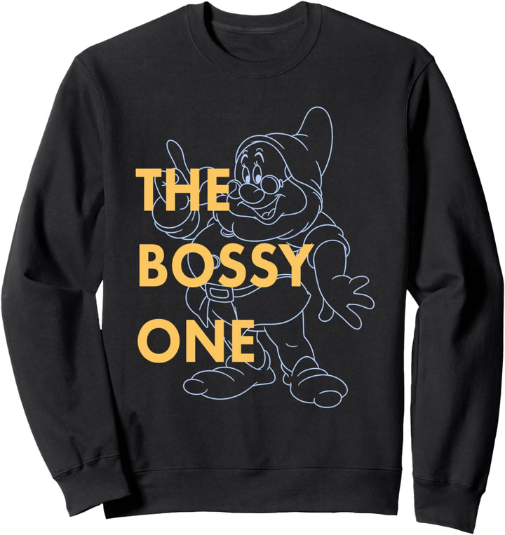 Disney Snow White Dwarf Bossy The Bossy One Outlined C1 Sweatshirt
