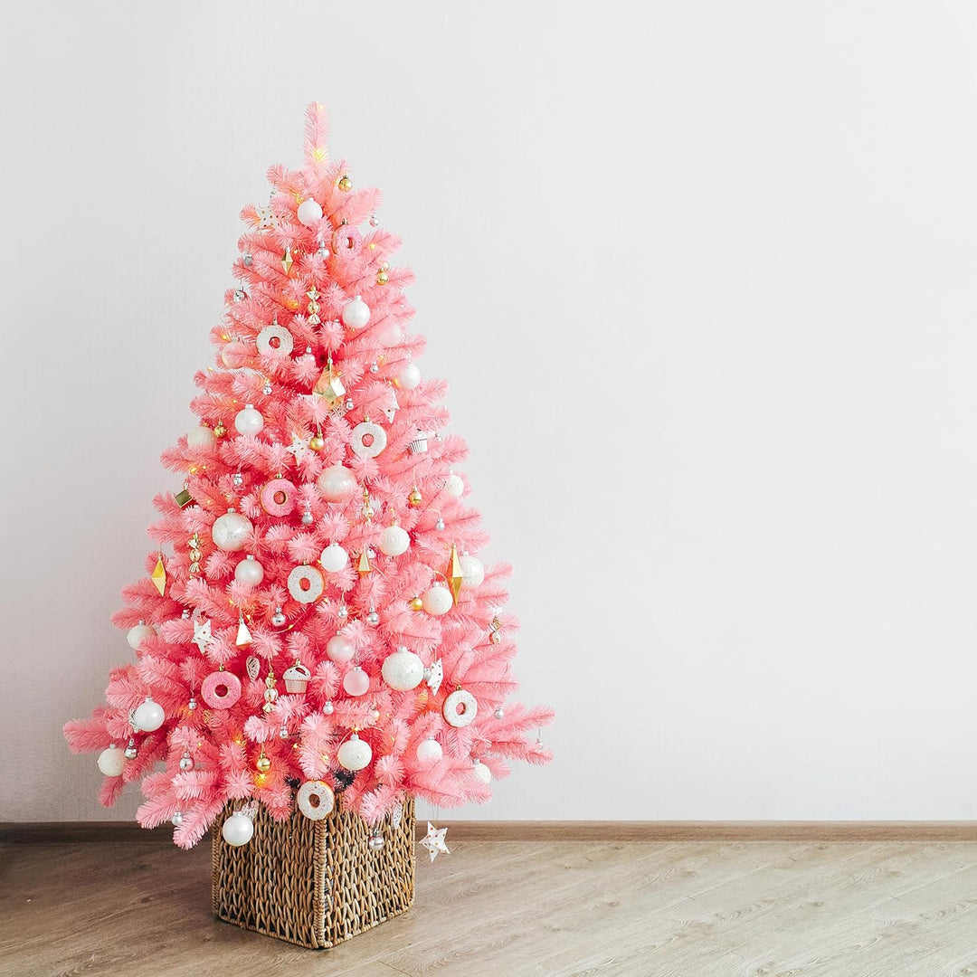 SOLAGUA NAVIDAD Künstlicher Weihnachtsbaum mit extra gefüllten Lamettablättern, 150–300cm Tanne mit