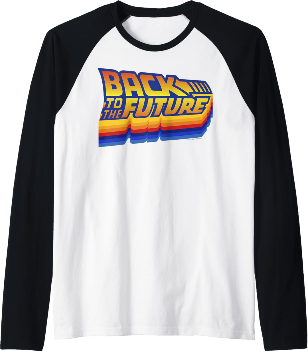 Back To The Future 35th Anniversary Retro Logo Raglan