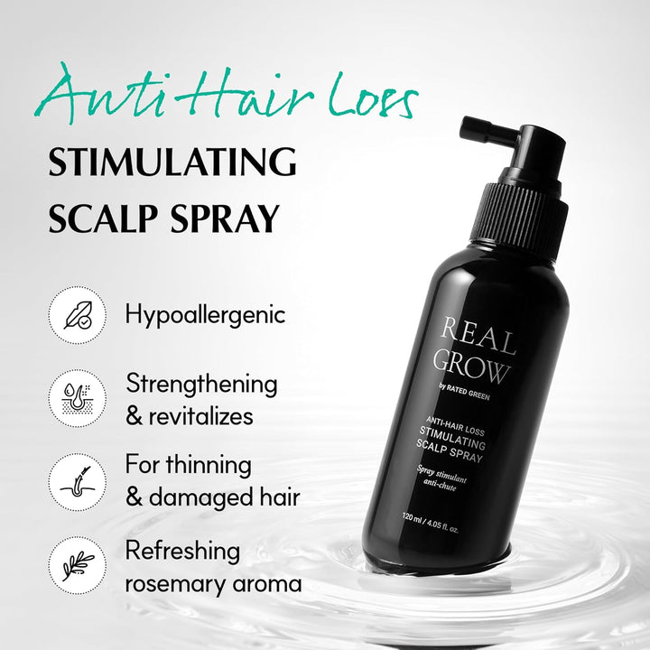 RATED GREEN REAL GROW Anti-Haarausfall-stimulierendes Kopfhautspray für Haarwachstum, koreanische Ha