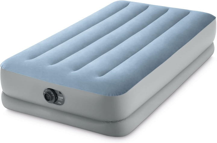 Intex Dura-Beam Plus Mid-Rise Luftmatratze: Fiber-Tech – Twin Size – Integrierte USB-Elektropumpe –