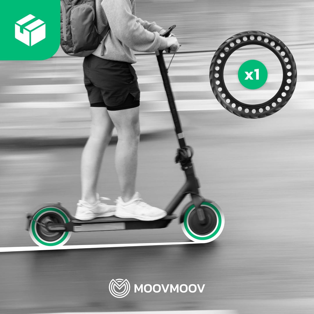 MOOVMOOV Vollgummireifen 8.5 Zoll für Elektroroller - Pannensicherer escooter Reifen 8,5 Zoll (8 1/2
