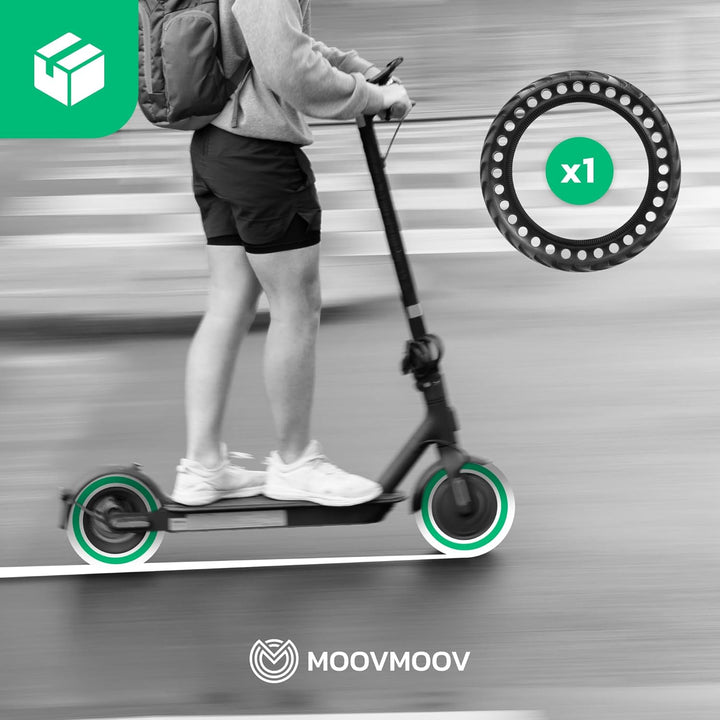 MOOVMOOV Vollgummireifen 8.5 Zoll für Elektroroller - Pannensicherer escooter Reifen 8,5 Zoll (8 1/2