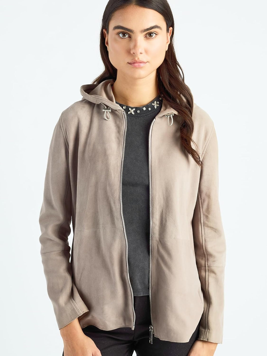 MAZE Damen Lederjacke 4202192 XL greige, XL greige