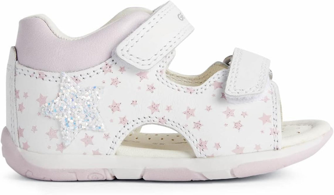 Geox Mädchen B Sandal Tapuz Girl Erste Schritte 26 EU White Pink, 26 EU White Pink