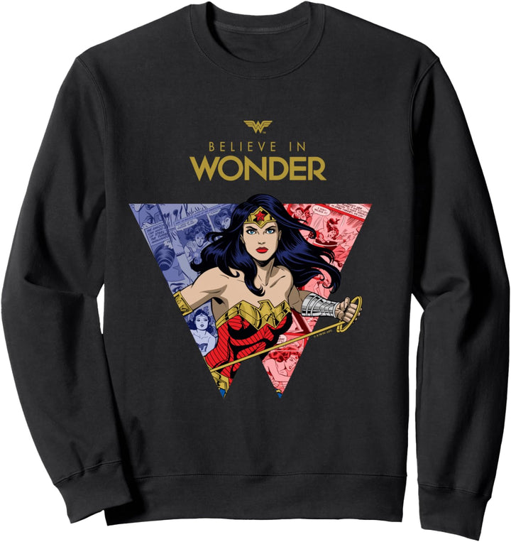 Wonder Woman 80th Believe in Comic Book Wonder Sweatshirt