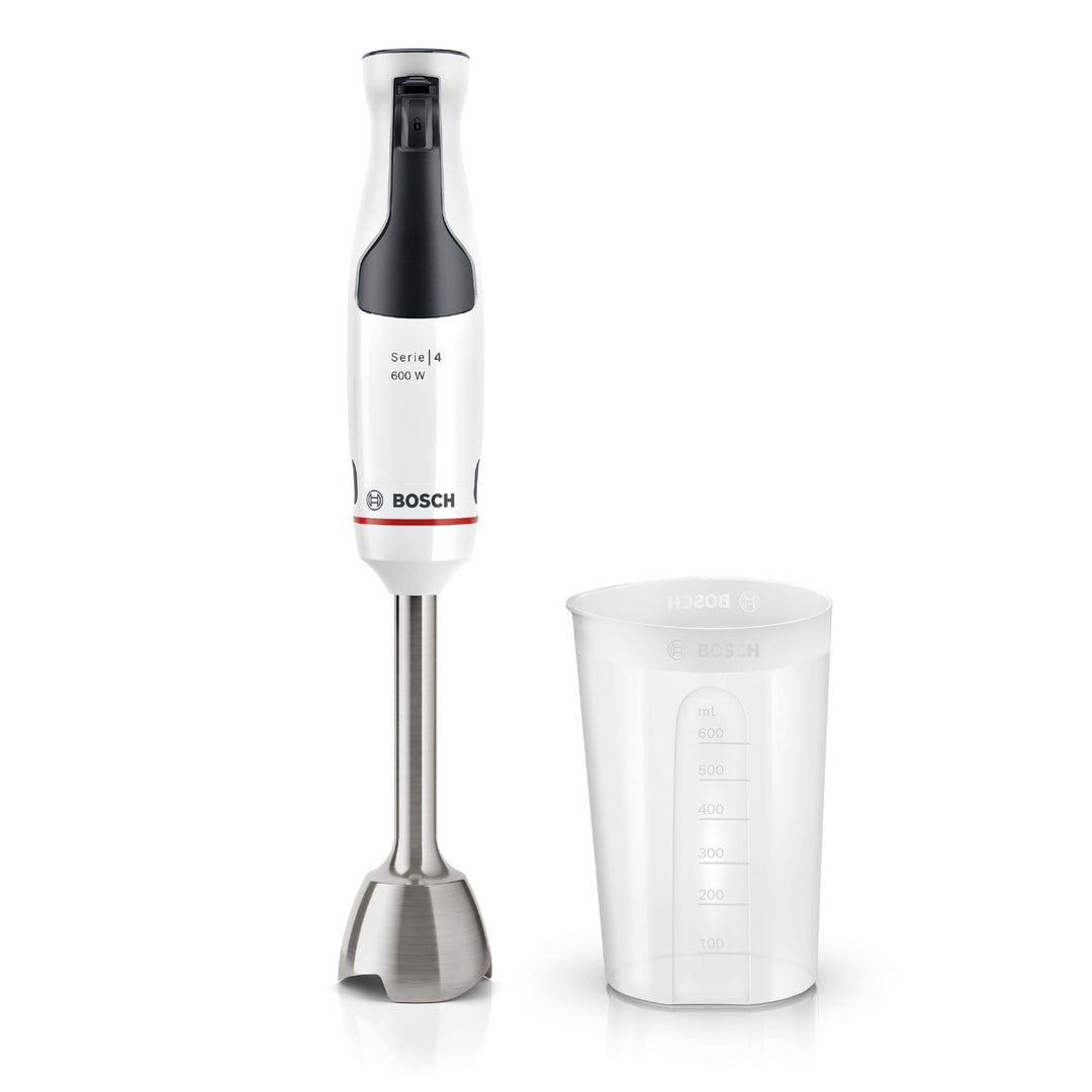 Bosch Stabmixer ErgoMaster Serie 4, einhändig bedienbar, 4 Edelstahl-Klingen, verschleissfreie Keram