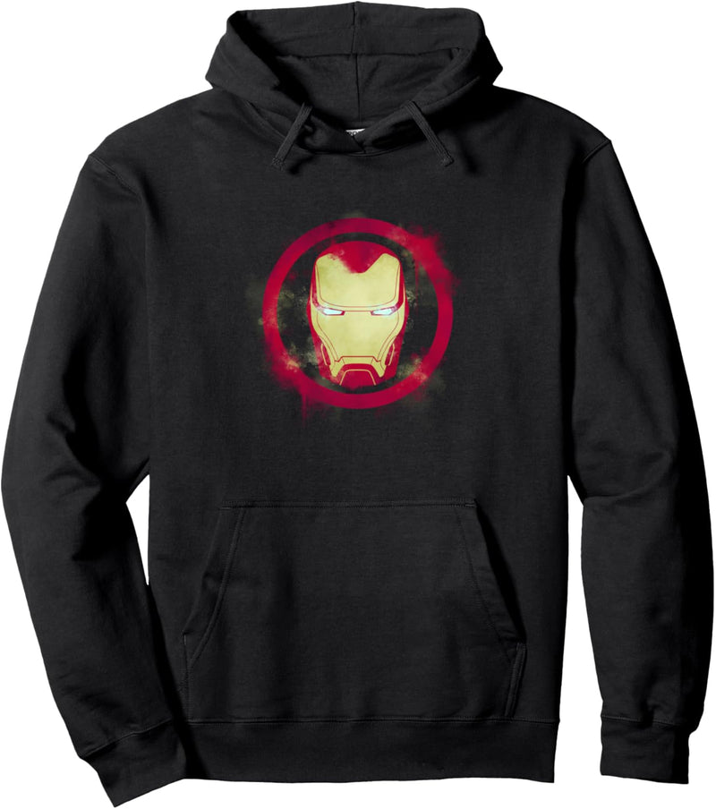 Marvel Avengers Endgame Iron Man Spray Paint Logo Pullover Hoodie