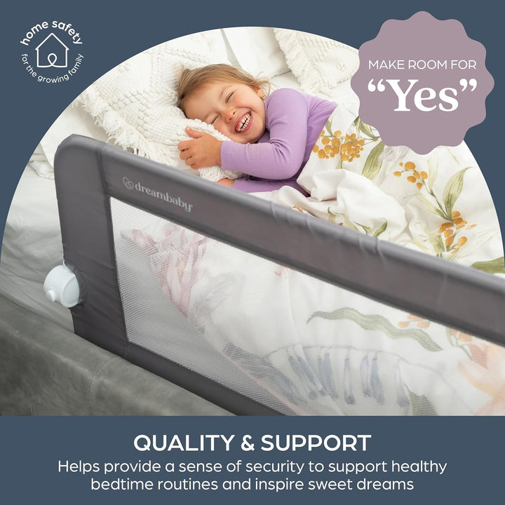 Dreambaby Nicole Bettschutzgitter für Kleinkinder – Extra Breit 150 cm & 50 cm Hoch – Einfache Monta