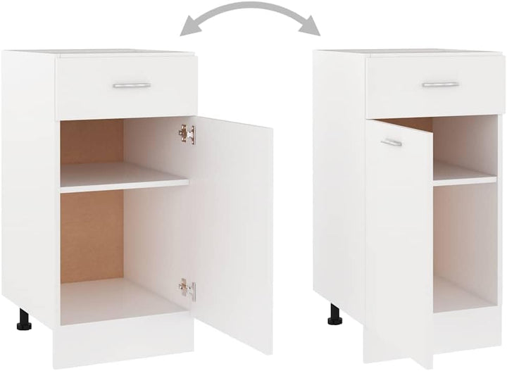 vidaXL Unterschrank 60x46x81,5 cm, Weiss, Holzwerkstoff, Bad- & Küchenschrank, Unterbeckenschrank, W