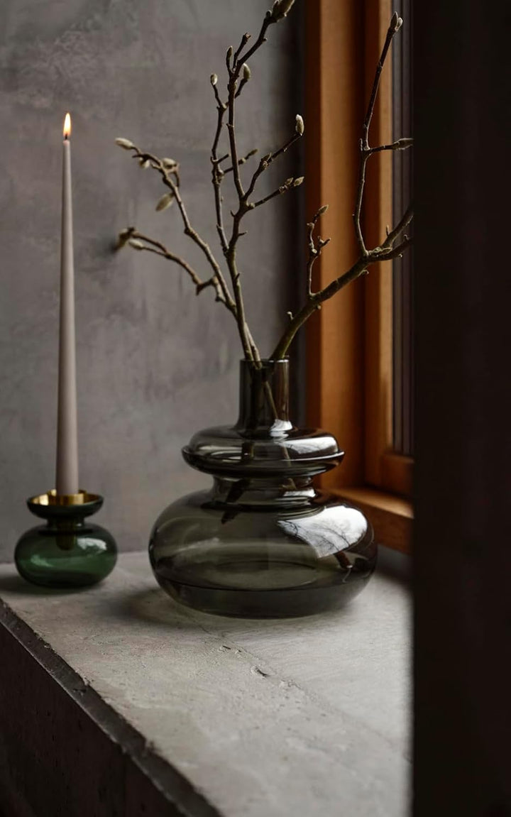 Zone Denmark Inu Vase, Durchm. 23 cm, Höhe 25 cm, Smoked Grey 25 cm Smoked Grey, 25 cm Smoked Grey