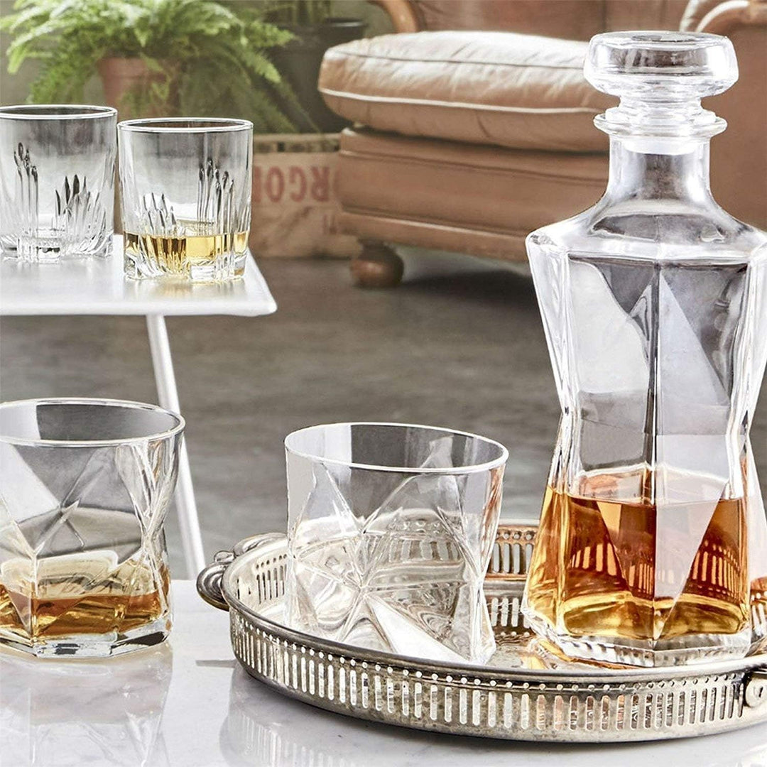 Bormioli Rocco Whiskey-Set Cassiopea (Dekanter mit 6 Gläsern, Geschenkset, Dekanterinhalt 1 Liter, G