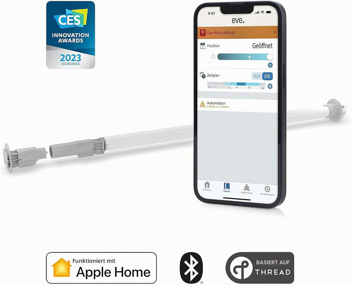 Eve MotionBlinds Upgrade Kit für Rollos – Motor zum nachrüsten bestehender Rollos im Innenraum (Appl