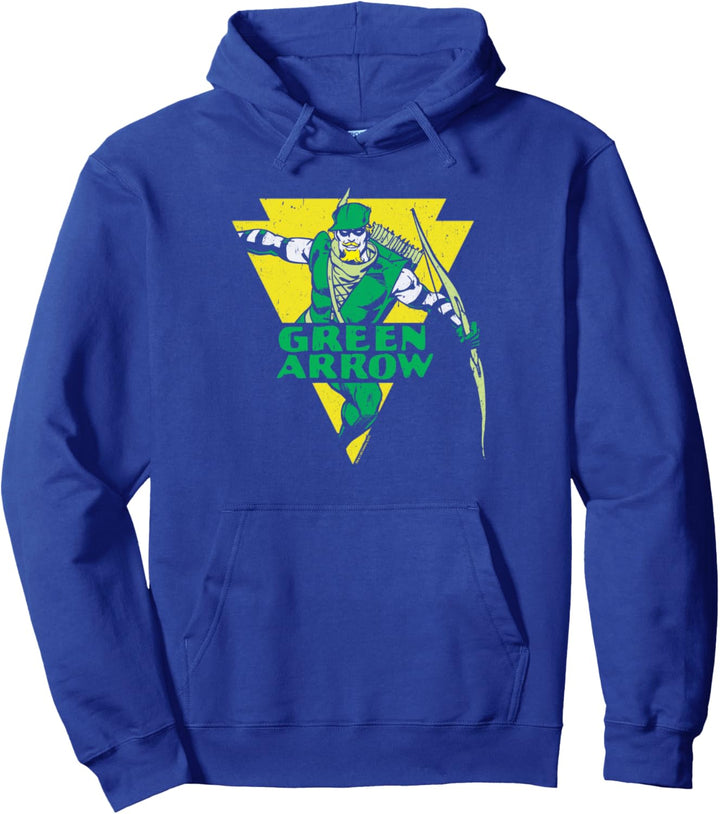 Green Arrow Distressed Arrow Pullover Hoodie