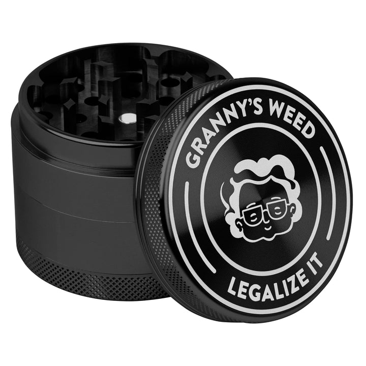 Granny's Premium Aluminium Gewürzmühle | messerscharfes Mahlwerk | 4-teilig | inkl. Reinigungswerkze