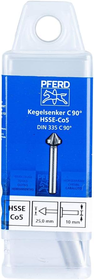 PFERD HSS-E Co5 Kegel-/Entgratsenker | 90°, Ø 25,00 mm, Schaft-ø 10 mm, DIN 335 C | 25202138 - tempe