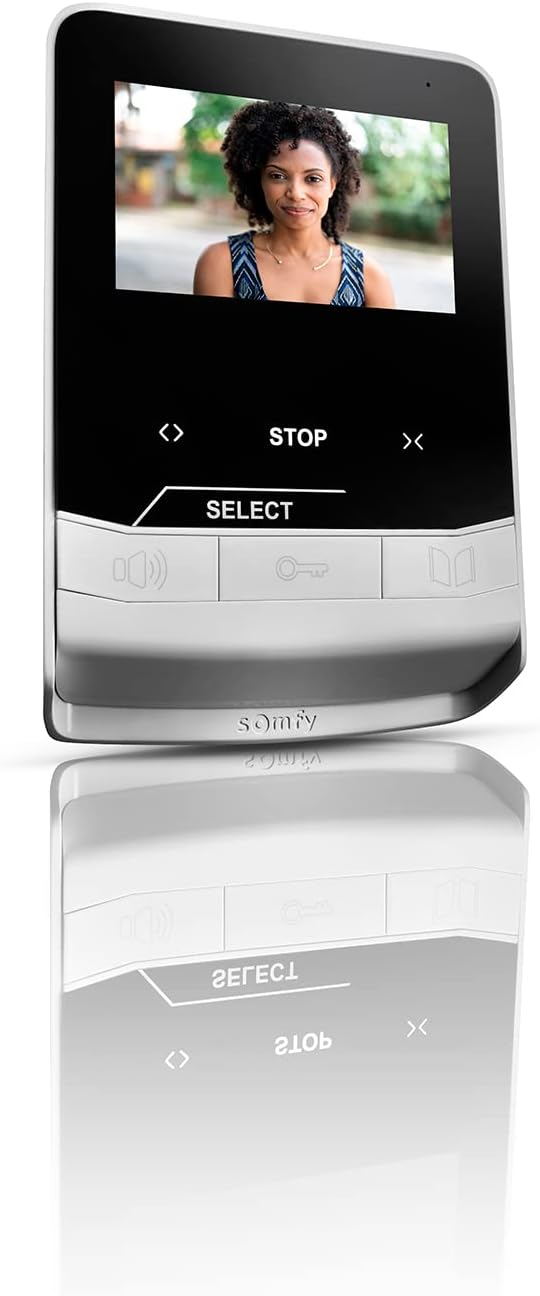 Somfy 1870536 - V100+ Video-Gegensprechmonitor | 4,3-Zoll-Bildschirm | zur Steuerung von bis zu 5 RT