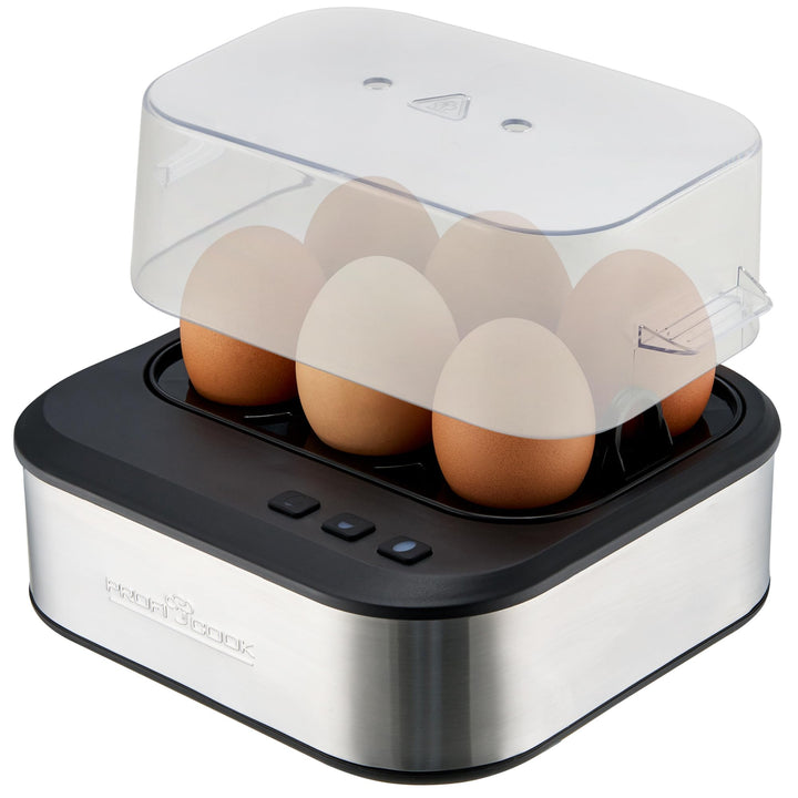 ProfiCook® sprechender Eierkocher | kocht alle drei Stufen | weich/mittel/hart | Eierkocher 6 Eier |