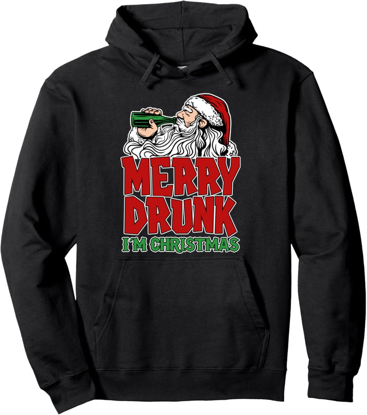 Merry Drunk I'm Christmas Weihnachten Bier Geschenk Pullover Hoodie