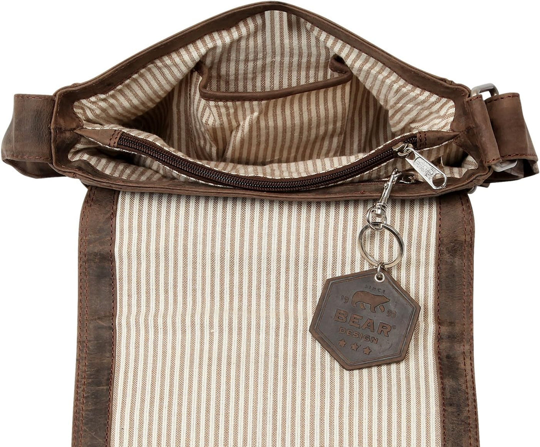 Bear Design Messenger, Umhängetasche (23/ 30/ 6 cm), HD6275 Unisex, Buffel Leder