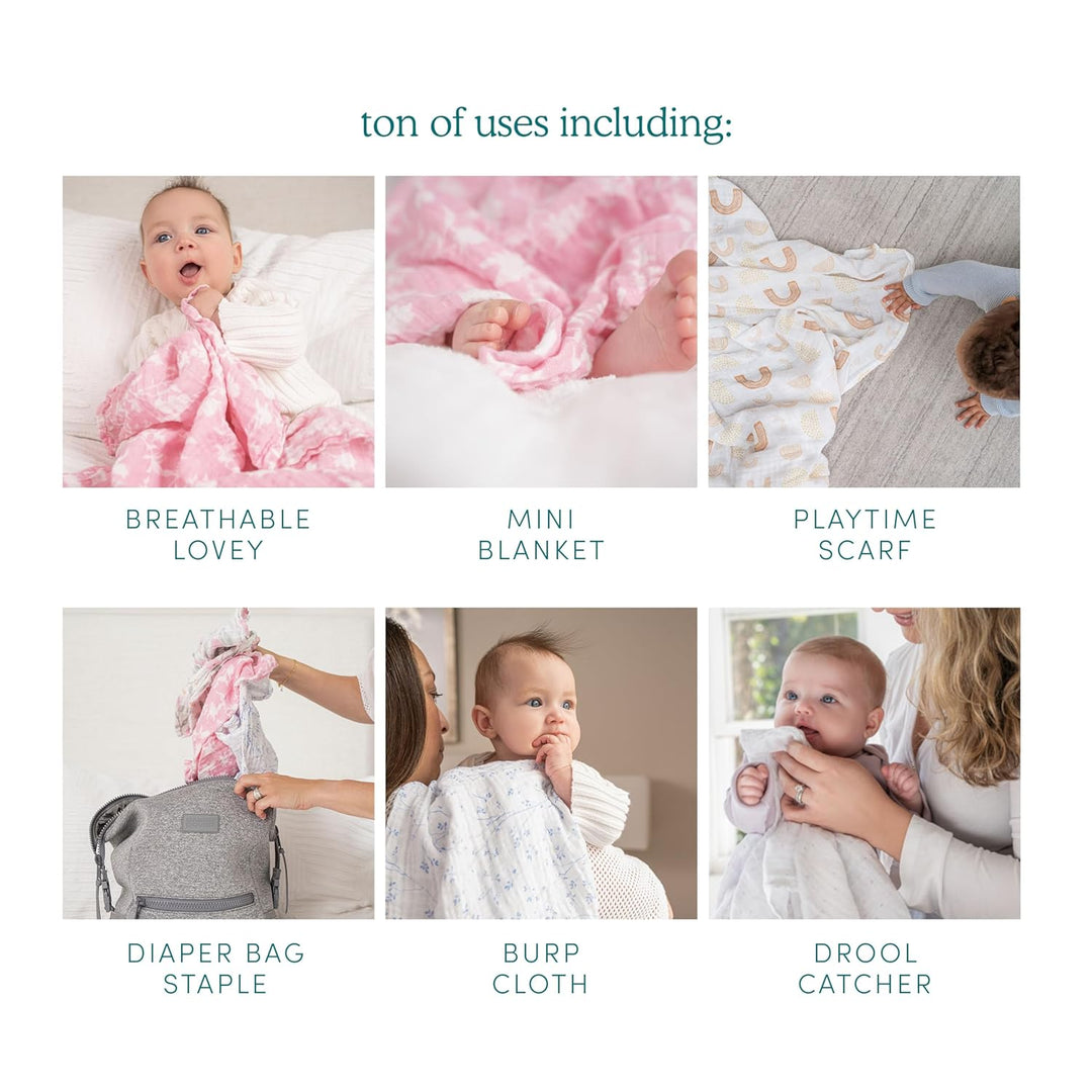 aden + anais™ musy Bio-Baumwoll-Musselin-Spucktücher Above The Clouds in 3er-Packung, Above The Clou