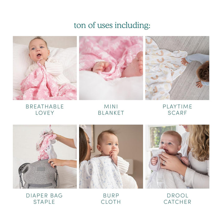 aden + anais™ musy Bio-Baumwoll-Musselin-Spucktücher Above The Clouds in 3er-Packung, Above The Clou