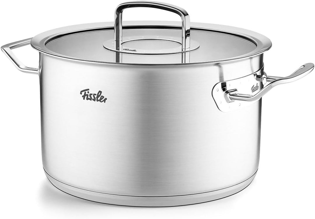 Fissler Original-Profi Collection / Edelstahl-Kochtopf (Ø 24 cm, 6,3L) Töpfe inkl. Glas-Deckel – Ind