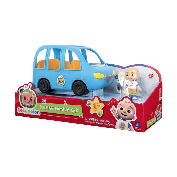 Bandai - CocoMelon - Familienauto+1 JJ-Figur - Fahrzeug, das den Song „Are we there yet“ (auf Englis