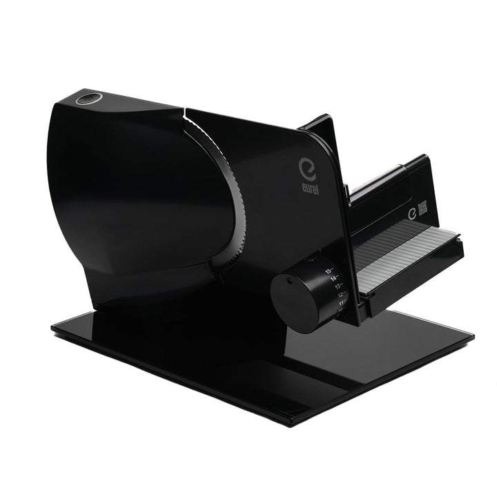 EUREL RS92 SCHWARZ Elektrischer Vollmeall Allesschneider, Made in EU, Grösse Schneidfläche, 2in1 Ede