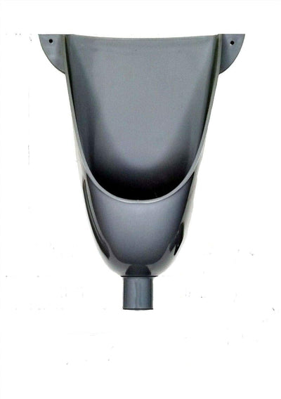Varile Kunststoff Urinal glänzend, Pissuar Wasserlos für WC Kabinen Grau, Grau