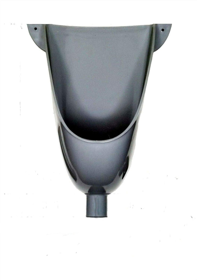 Varile Kunststoff Urinal glänzend, Pissuar Wasserlos für WC Kabinen Grau, Grau