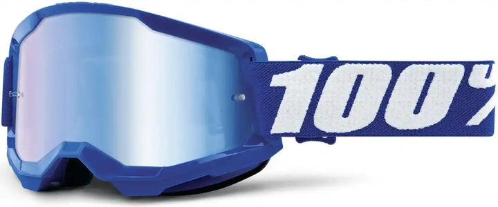 Desconocido Brille 100% Strata 2 22, Sport, Blau, verspiegelt (blau), Unisex, Erwachsene