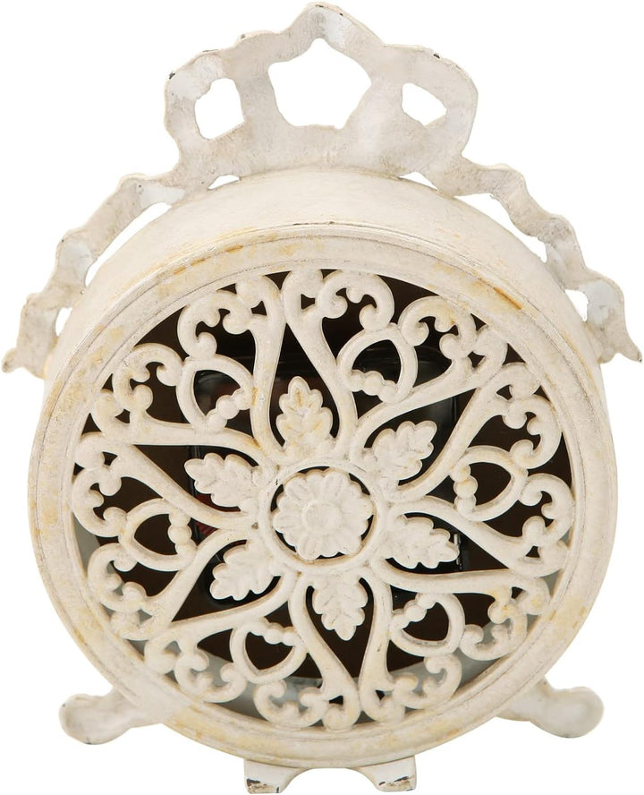 NIKKY HOME Kleine Tischuhr, geräuschlos, nicht tickend, Regal, Schreibtisch, Uhr, batteriebetrieben,